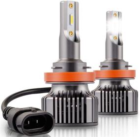 img 4 attached to 🔦 H11 LED Headlight Bulb - Compact Size, Ultra Bright 10800LM CSP Chips All-in-One H8/H9 LED Conversion Kit, 6000K Cool White - 2 Year Warranty (Pack of 2)