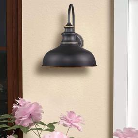 img 3 attached to 🏡 Zeyu Farmhouse Gooseneck Barn Light: Stylish 11-Inch Wall Sconce in Black Finish 02A390 ROB