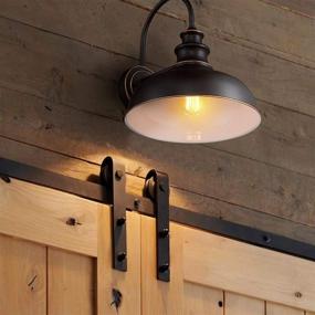 img 2 attached to 🏡 Zeyu Farmhouse Gooseneck Barn Light: Stylish 11-Inch Wall Sconce in Black Finish 02A390 ROB