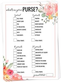 img 2 attached to MAMA PEG Floral Bridal Shower Games - Set of 3 | 50 Games Each | 5x7 Inches | Including He Said vs She Said, What's in Your Purse, and How Well Do You Know The Bride? | Made in USA