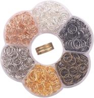 🧰 900pcs 10mm open jump rings in 6 colors for jewelry making accessories with jump ring open/close tool - includes clear box (0.39"/10mm) logo