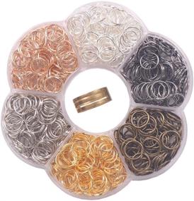 img 2 attached to 🧰 900Pcs 10mm Open Jump Rings in 6 Colors for Jewelry Making Accessories with Jump Ring Open/Close Tool - Includes Clear Box (0.39"/10mm)