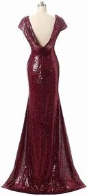 img 3 attached to Aiyana Burgundy Mermaid Backless Bridesmaid Women's Clothing for Dresses