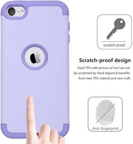 img 3 attached to 💜 ULAK iPod Touch 7 Case - Heavy Duty Protective Cover for Apple iPod Touch 5th/6th/7th Generation (2019) - Purple