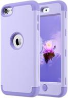 💜 чехол ulak для ipod touch 7 - прочный защитный чехол для apple ipod touch 5-го/6-го/7-го поколения (2019) - фиолетовый логотип