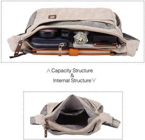 img 1 attached to Shoulder Crossbody Resistant Messenger Apricot Women's Handbags & Wallets in Hobo Bags