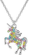 🦄 dainty 18k gold plated unicorn necklace for girls and women with message card - shwin unicorn necklaces logo