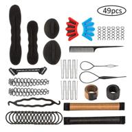 farram 49pcs magic hair styling set: create stunning hair designs for women and girls 👩 - bun maker, diy accessories, braiding tools - perfect for ballet, wedding, yoga, parties, and dance styles logo