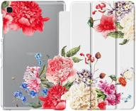 🌸 moko case for samsung galaxy tab a7 lite 8.7 inch - stylish floral design | smart stand hard shell cover 2021 logo