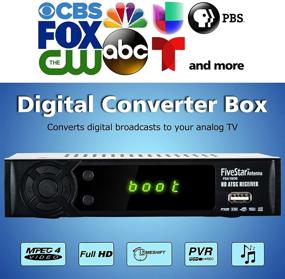 img 3 attached to 📺 High Definition 1080P ATSC Digital Tuner Box by Five Star Converter - Supports PVR Recording, Live TV Shows, Multimedia Playback, H.264 Video Decoding, Infrared Search, Free Local TV Channels