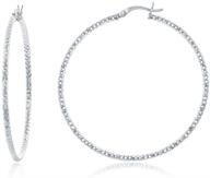 💎 dazzle in sterling silver: diamond-cut hoop earrings of various sizes – 20mm, 25mm, 30mm, 35mm, 45mm, 60mm logo