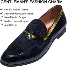 img 3 attached to 👞 Ultimate Sophistication: XQWFH Loafers Smoking Slippers - Perfect for Wedding or Formal Occasions, Mens Shoes