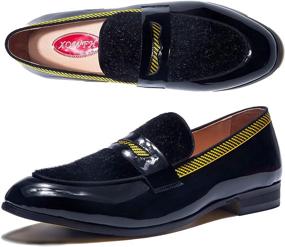 img 2 attached to 👞 Ultimate Sophistication: XQWFH Loafers Smoking Slippers - Perfect for Wedding or Formal Occasions, Mens Shoes