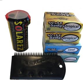 img 2 attached to 🏄 Sticky Bumps Wax + Solarez UV Cure Resin Ding Repair Kit with Tropical Wax Bars, Base Coat, Cool Wax, and Flexcomb - Ultimate Surfboard Maintenance Bundle