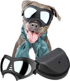 img 4 attached to 🐶 NVTED Large Breed Dog Goggles - Windproof and Snowproof Eye Protection Glasses for Outdoor Activities, Driving, and Cycling