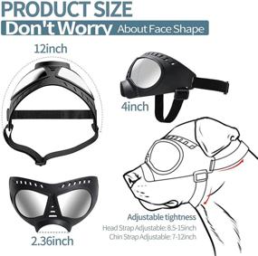 img 3 attached to 🐶 NVTED Large Breed Dog Goggles - Windproof and Snowproof Eye Protection Glasses for Outdoor Activities, Driving, and Cycling