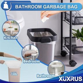 img 1 attached to 🗑️ 200 Count XUXRUS Small Trash Bags for Bathroom, Strong Bin Liners for 3 Gallon Trash Cans, Clear Bags Fit 8-10 Liter Wastebaskets