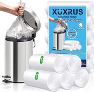 🗑️ 200 count xuxrus small trash bags for bathroom, strong bin liners for 3 gallon trash cans, clear bags fit 8-10 liter wastebaskets logo