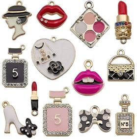 img 3 attached to ✨ Fashionable Enamel Designer Charms: 23-Piece Set for Womens' High Heel, Perfume, and Jewelry Making