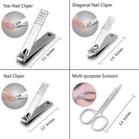 img 1 attached to 💅 ZIZZON Professional Nail Care Kit - Rose Gold Manicure Grooming Set with Travel Case