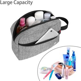 img 2 attached to 🧳 Waterproof Men's Toiletry Bag (2 Packs) - Dopp Kit for Bathroom, Shaving, Toiletries - Small Accessories &amp; Cosmetic Organizer for Travel