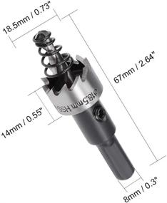 img 3 attached to Uxcell 18 5mm Drill Cutter Metal: Precision Metal Cutting Tool for Various Applications