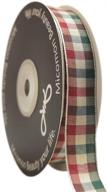 micomon gingham ribbon polyester redgreen logo