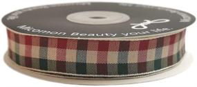 img 2 attached to Micomon Gingham Ribbon Polyester RedGreen