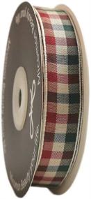 img 3 attached to Micomon Gingham Ribbon Polyester RedGreen