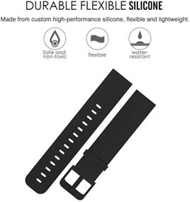 img 1 attached to Compatible Smartwatch Adjustable Replacement Silicone