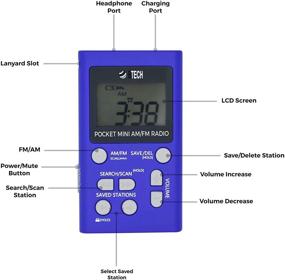 img 1 attached to 📻 BTECH MPR-AF1 AM FM Personal Radio: Great Reception, Long Battery Life & Dual Stereo Headphones in Blue