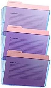 img 1 attached to 🔍 Enhanced SEO: Officemate Glacier Wall File 3-Pack in Transparent Blue (23220)
