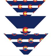 🐾 colorado flag dog bandana by native pup - set of 3, choose small or large scarf sizes логотип