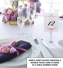 img 2 attached to Enhance Your Wedding Décor with Decadent Flourish Wedding Table Numbers: Choose Color & Quantity (Champagne, Ruby Red), 1-20, Double Sided, Ideal for Parties & Restaurants - Tent or Stand Use