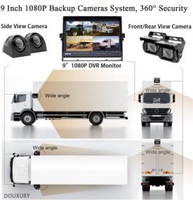 img 3 attached to 📸 DOUXURY 4 Split Screen Backup Camera System with HD 1080P Monitor and DVR Recording