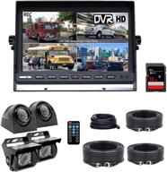 📸 douxury 4 split screen backup camera system with hd 1080p monitor and dvr recording logo