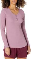 stylish and comfy: dickies women's long-sleeve 3-button henley shirt logo