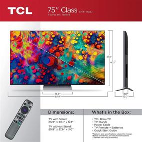 img 3 attached to 📺 TCL 75-дюймовый 6-серийный 8K Mini-LED UHD QLED Dolby Vision HDR Smart Roku TV - Модель 75R648