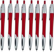 5-pack of red stylus with ball point pen for ipad mini, ipad 2/3, new ipad, iphone 5 4s 4 3gs, ipod touch, motorola xoom, xyboard, droid, samsung galaxy s iv / s4, galaxy s iii/s3 gt-i9300, asus eee pad transformer, asus memo, asus padfone , acer iconia logo