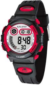 img 3 attached to 🌊 AZLAND Waterproof Kids Watches with Multiple Alarms - Ideal Sports Wristwatch for Boys and Girls