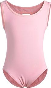 img 3 attached to 💃 DANSHOW Girls' M Strap Leotards: Stylish Sleeveless Dancewear for Ballet, Gymnastics, and Active Kids