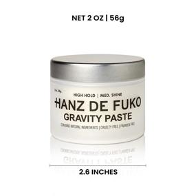 img 1 attached to 💇 Hanz de Fuko Gravity Paste: Стилизующая паста для волос высокого качества для мужчин с полуматовым финишем (2 унции)