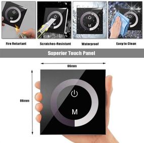img 2 attached to 🔌 Улучшите удобство освещения с помощью КИТАСТ 12 В постоянного тока сенсорного диммера - управляемого пультом дистанционного управления для внутреннего освещения LED фонаря автодома, мотора, галогенной лампы, накаливания - Черный