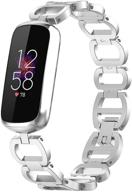 🔗 chofit stainless steel metal replacement bands for fitbit luxe - adjustable links wristband bracelet strap accessory for women and men, compatible with fitbit luxe tracker logo