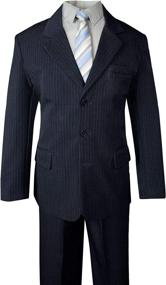 img 2 attached to Spring Notion Pinstripe Navy Ivory Stripes Boys' Clothing ~ Suits & Sport Coats