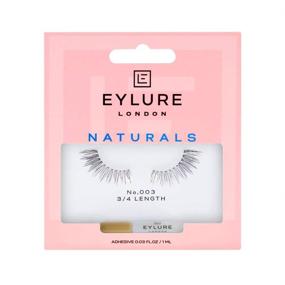img 4 attached to 🌿 Eylure Naturals False Lashes Style 003: Reusable, Adhesive Included | 1 Pair - Find the Perfect Natural Enhancements!