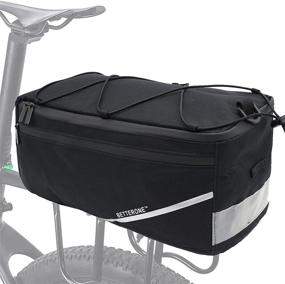 img 4 attached to 🚲 BETTERONE Bike Rear Pannier Bag - Insulated Trunk Cooler Bag for Warm or Cold Items - Bicycle Rear Rack Storage Luggage with 8L Capacity: Perfect Gift for Bike Enthusiasts