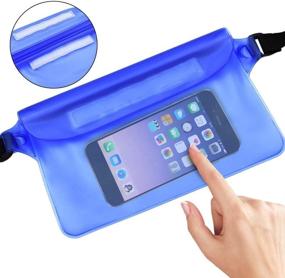 img 1 attached to 🏖️ NKTM Waterproof Pouch Dry Bag Fanny Pack: Keep Your Cellphone and Cash Safe & Dry during Boating, Swimming, Snorkeling, Kayaking, and Beach Activities