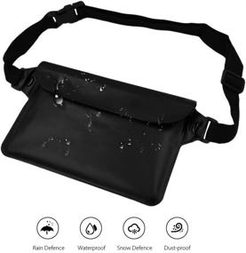 img 2 attached to 🏖️ NKTM Waterproof Pouch Dry Bag Fanny Pack: Keep Your Cellphone and Cash Safe & Dry during Boating, Swimming, Snorkeling, Kayaking, and Beach Activities