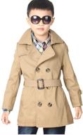 🧥 stylish and warm: ljyh big boys classic peacoats for children - fall toggle trench jackets logo